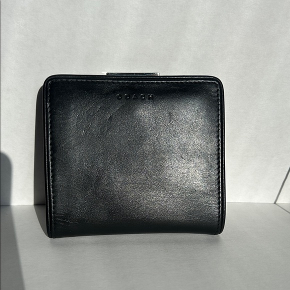 Coach Midnight Black Leather Wallet - Picture 1 of 8